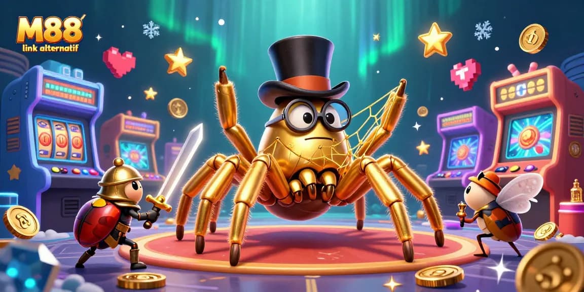 Experience thrilling bets with M88 link alternatif featuring vibrant casino elements and engaging characters.