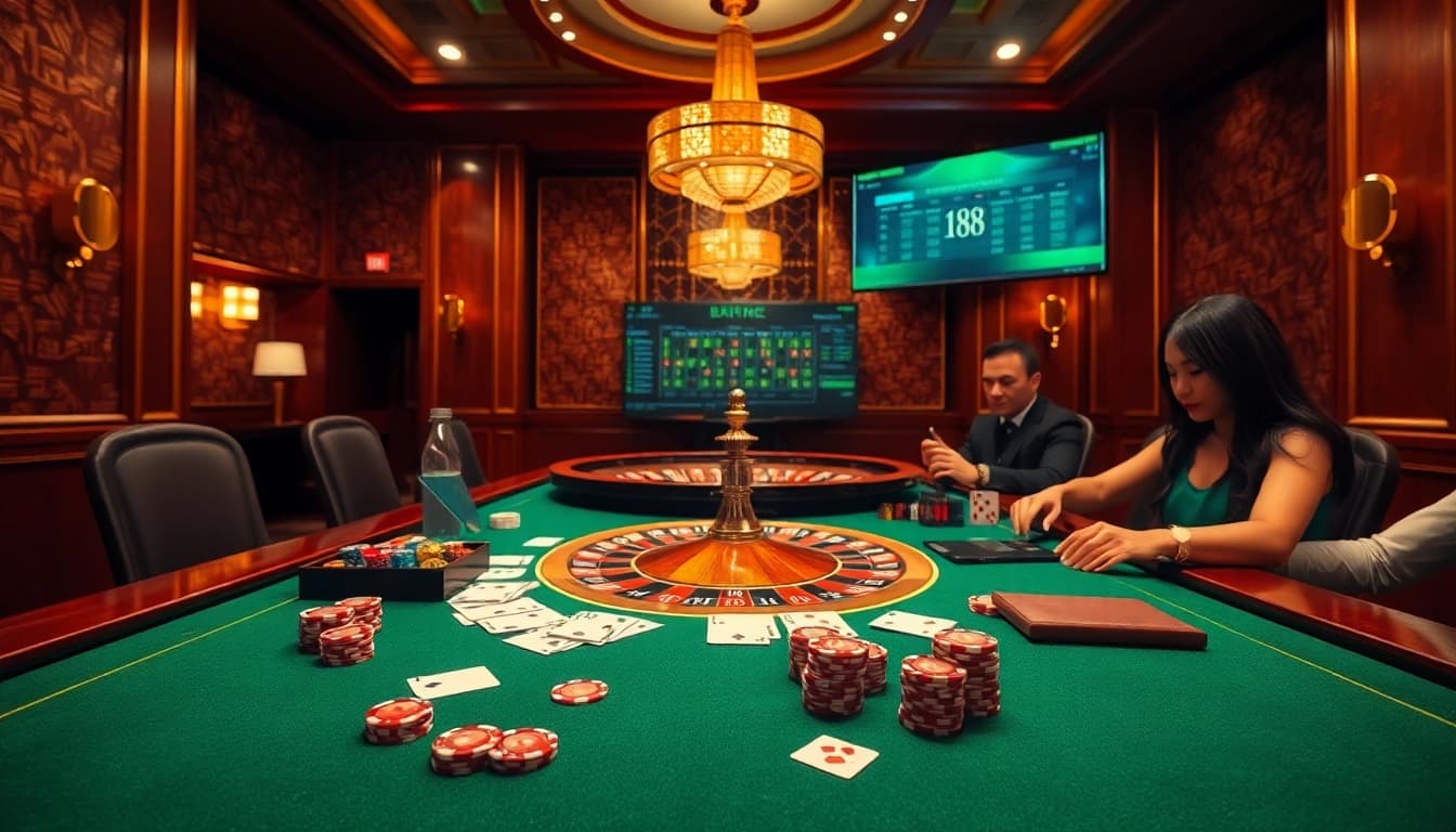 Experience the thrill of xx88 with vibrant casino gameplay featuring poker chips and a roulette wheel.