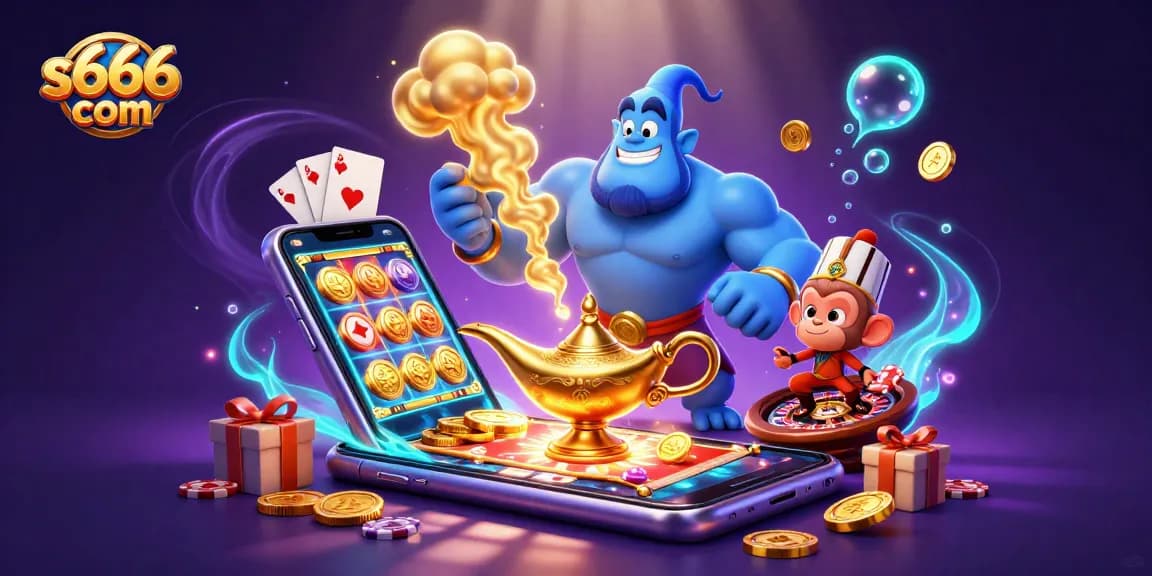 Experience thrilling action at s666 com with a vibrant 3D casino scene full of excitement.