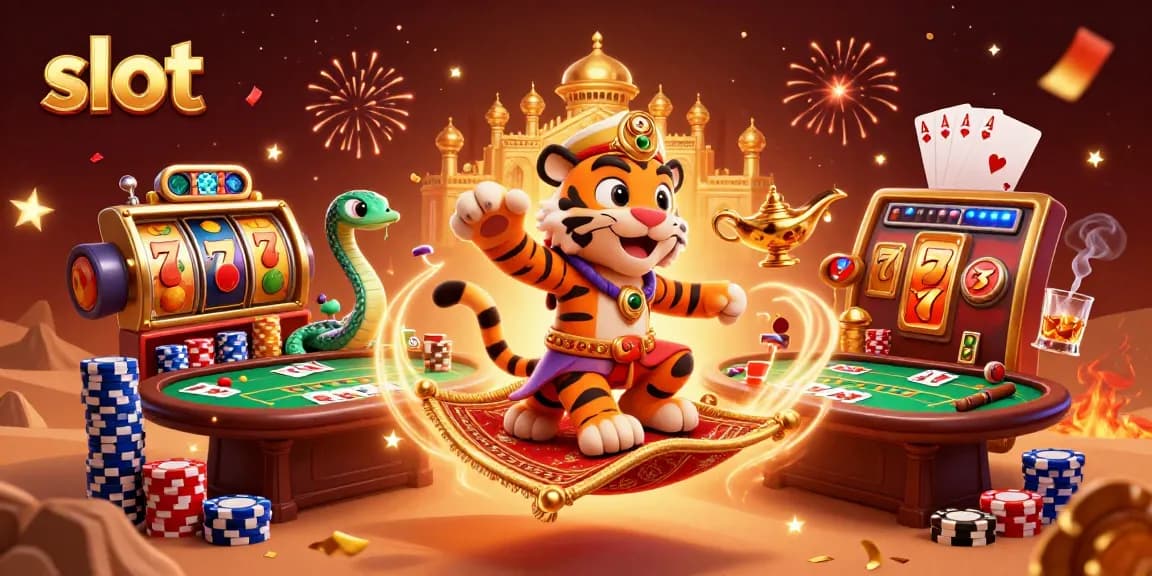 Spin the reels for exciting jackpots in this vibrant slot scene with a magical twist.