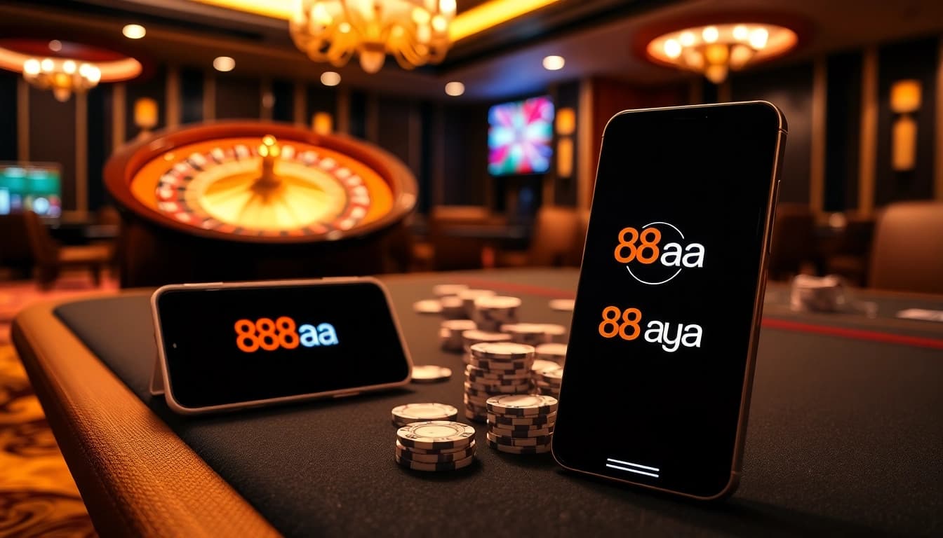 Experience thrilling gaming at 88aa with an exciting poker table and online gambling interface.