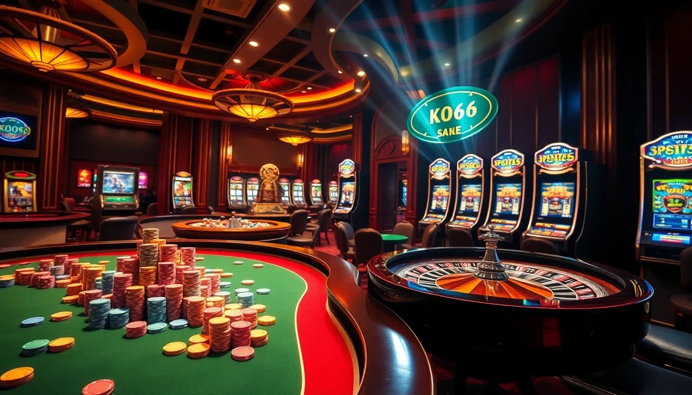 Experience the thrill of KO66 with vibrant casino tables and exciting gameplay.