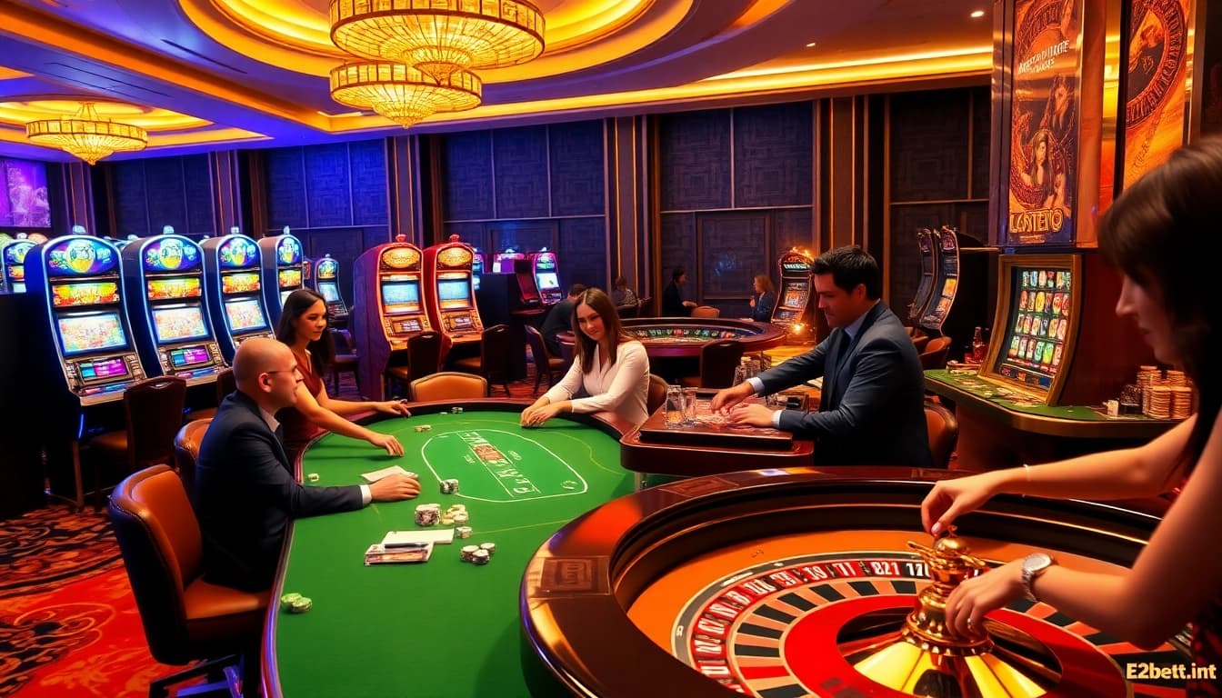Engaging gamblers at E2bett.in.net experience thrilling casino games with rich visuals of poker and roulette.