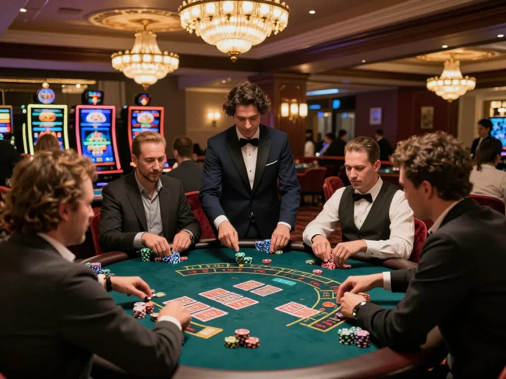 Players enjoying thrilling games at the casino floor of https://rr88co.net/, showcasing the excitement of gambling and strategic gameplay.
