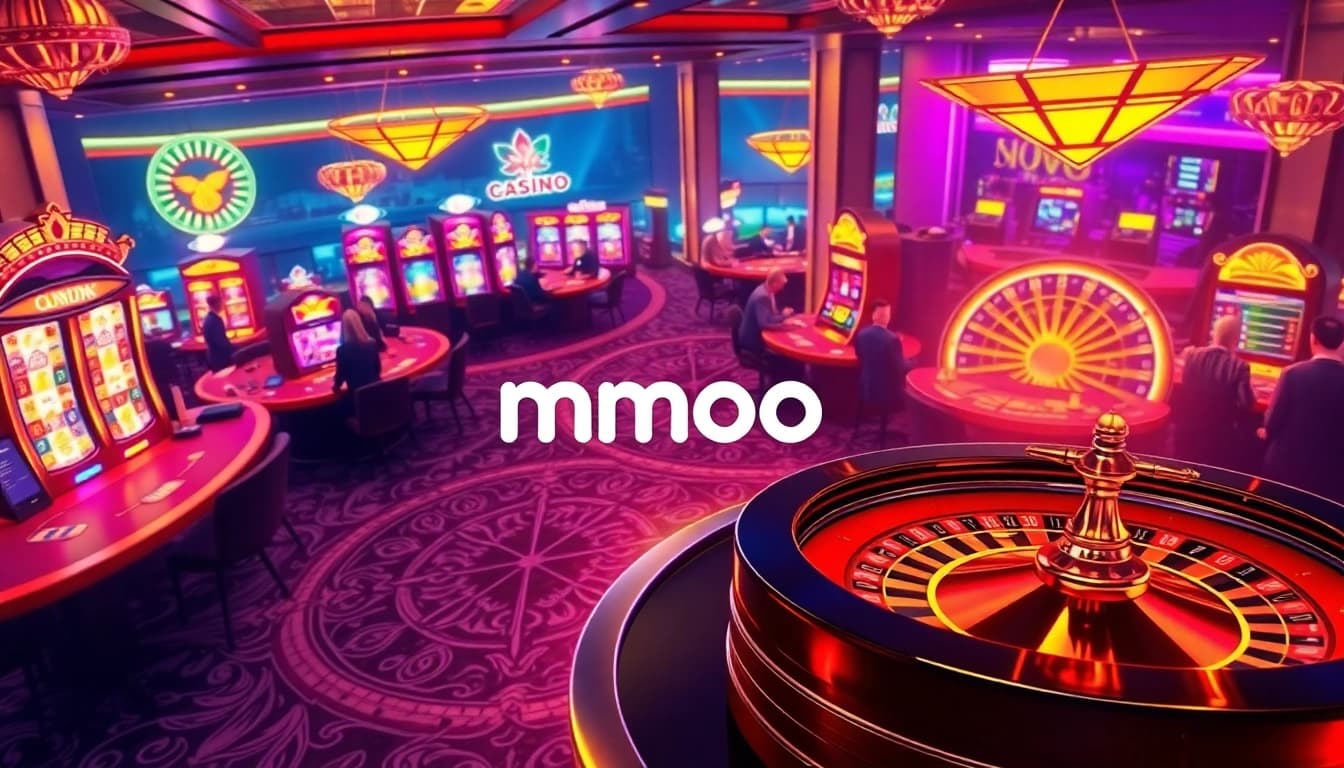 Players enjoying exciting games like slots and poker at mmoo online casino.