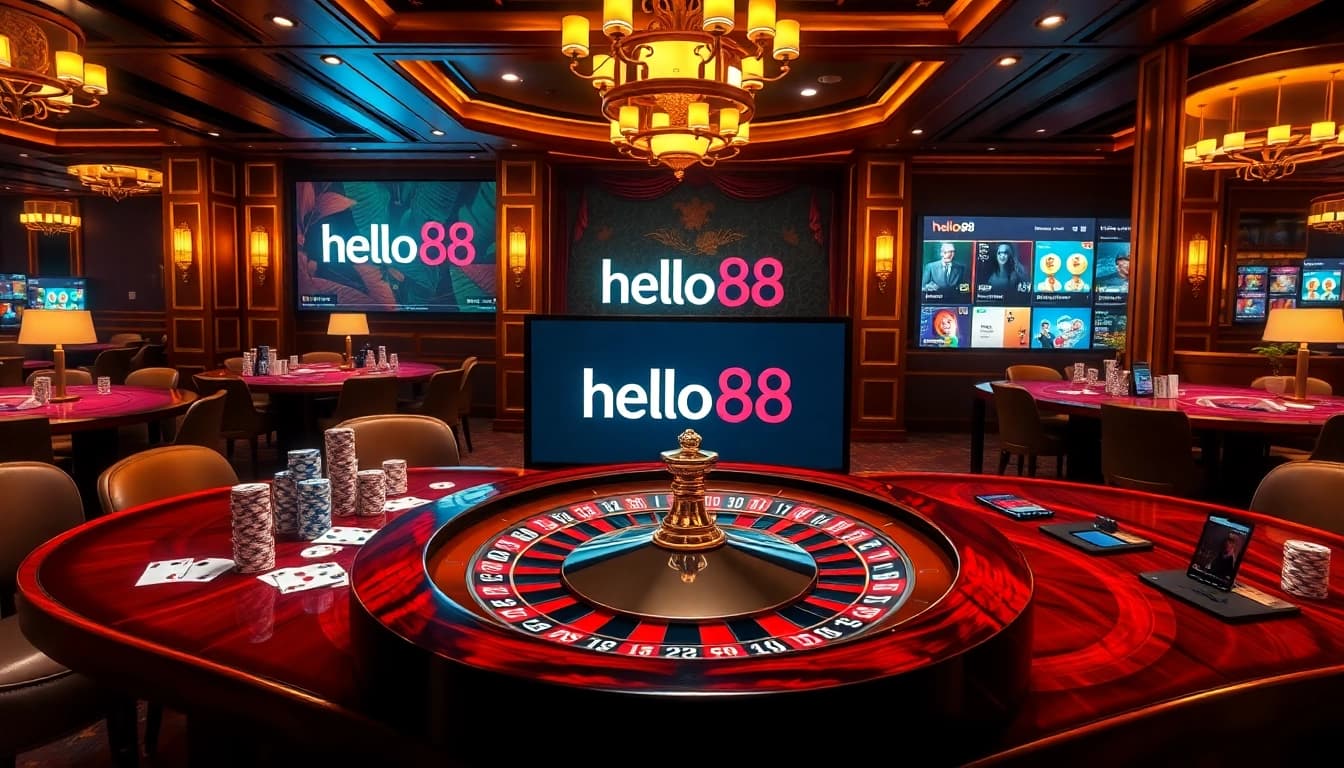 Experience the thrill of high-stakes gambling at hello88 casino, featuring vibrant gaming tables and dynamic betting.