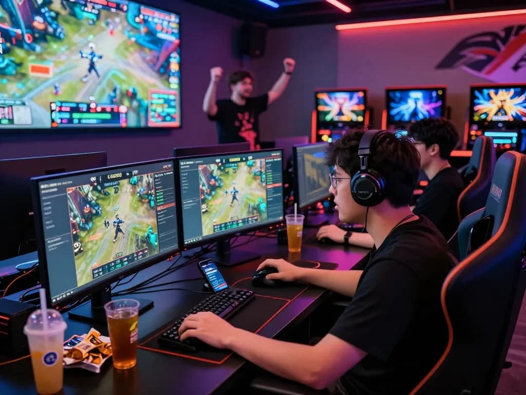 GG88 esports betting scene with players engaged in dynamic betting experience and vibrant gaming atmosphere.