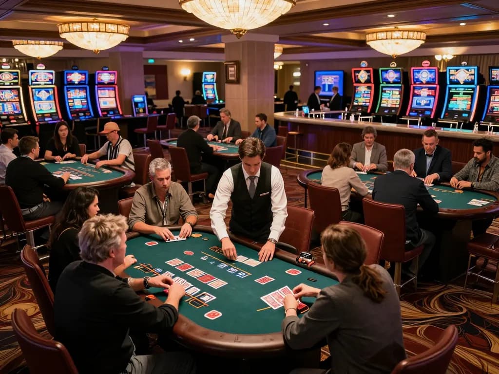 MM88 gameplay view featuring intense blackjack action and vibrant casino atmosphere