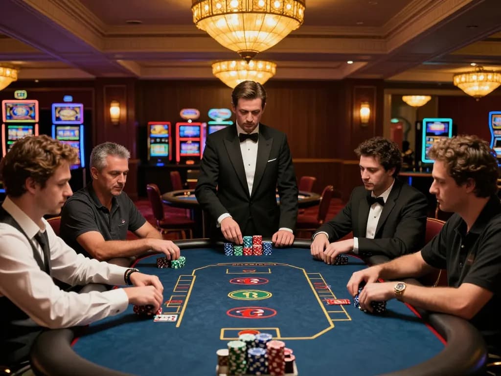 Enjoying a thrilling poker game at Iwin Pro casino with vibrant chips and elegant ambiance