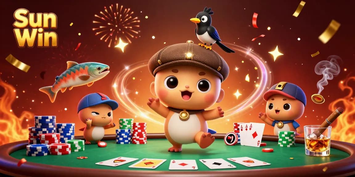 Sun Win offers exciting poker gameplay with dynamic characters and vibrant casino elements.