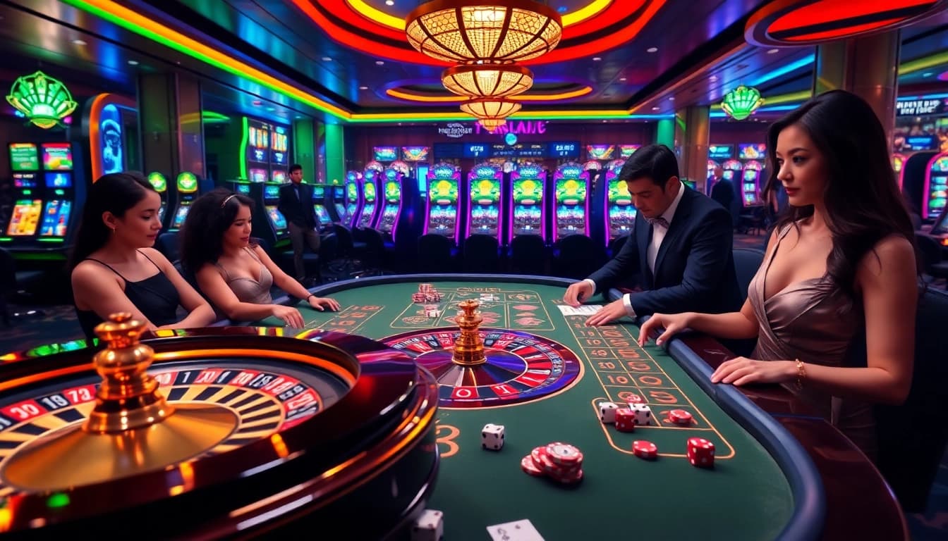 Experience the excitement of gambling at https://mega888-mega888.com/ with a lively casino scene.