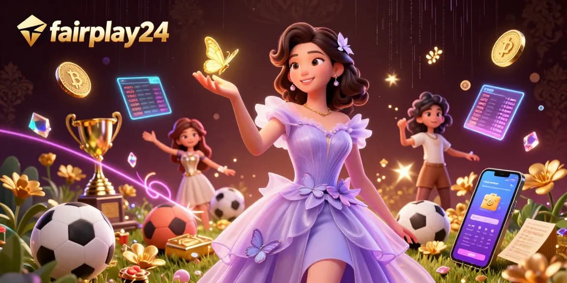 Bet on sports with fairplay24 through exciting 3D illustration showcasing dynamic betting elements and vibrant visuals.