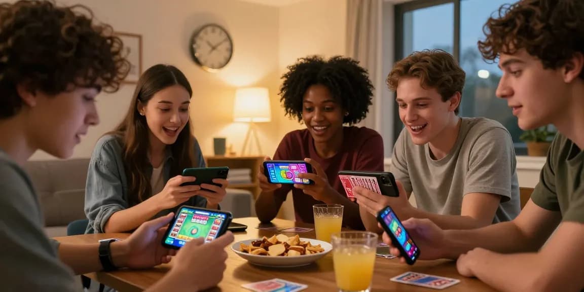 Players engaged in Teen Patti Boss gameplay, showcasing excitement and social interaction, as they view more game features together.
