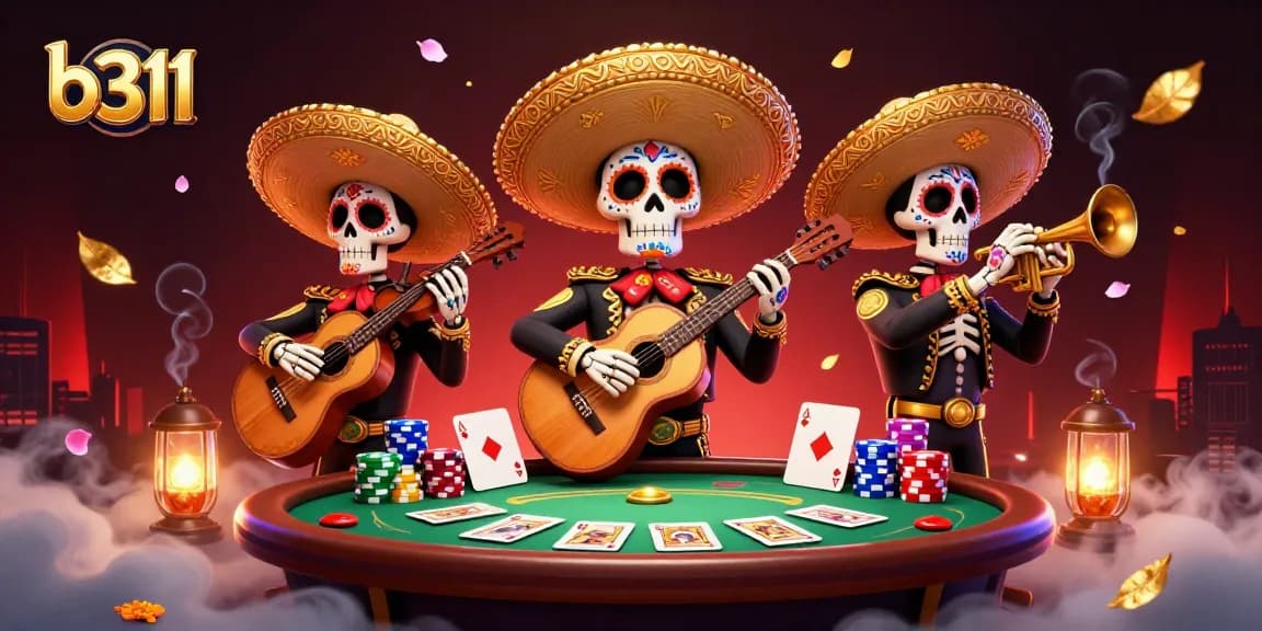 Apostadores jogam com o b311 enquanto misturam cartas e fichas de poker coloridas em um cenário vibrante.