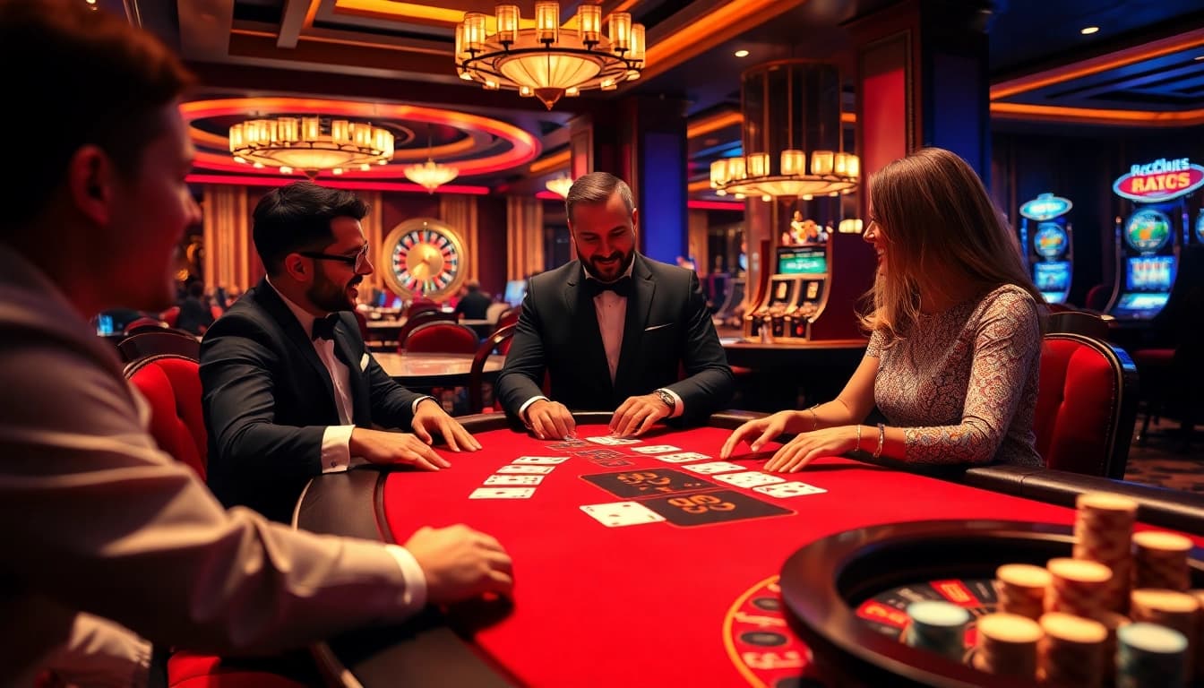 Experience the thrill of qh88 with vibrant casino games like blackjack and roulette set in a luxurious atmosphere.
