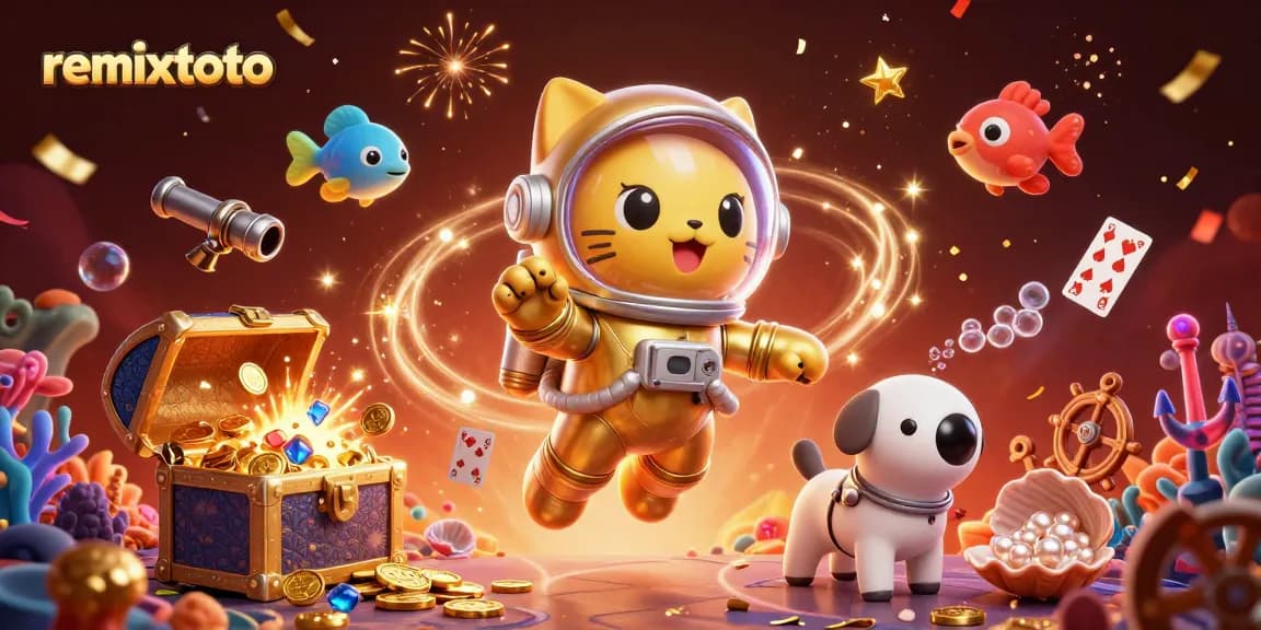 Play exciting games on remixtoto with vibrant cartoons and casino-themed elements.