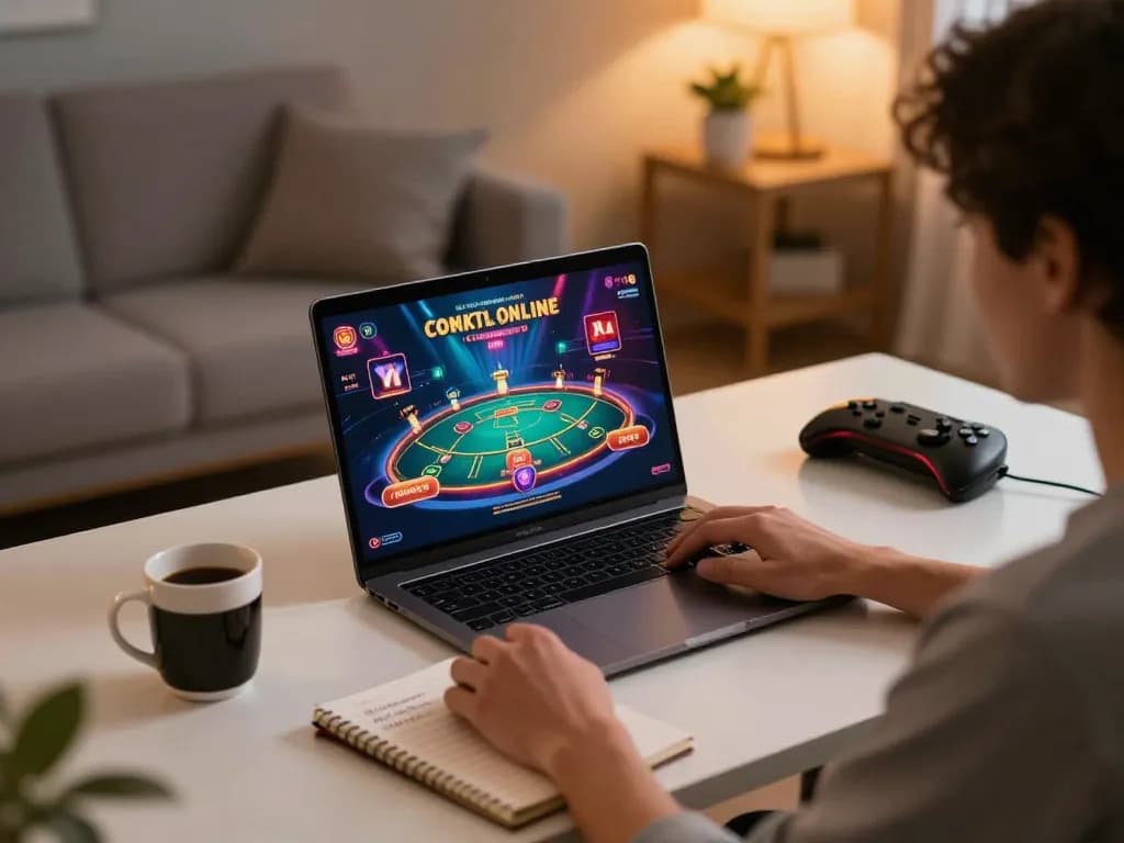 Player enjoying a thrilling online casino experience at PH33 with strategic notes and betting strategies.
