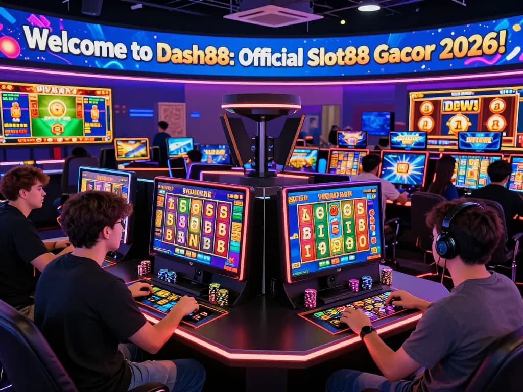 Dash88 online gaming scene with players engaging in vibrant slot games highlighting excitement in 2026.
