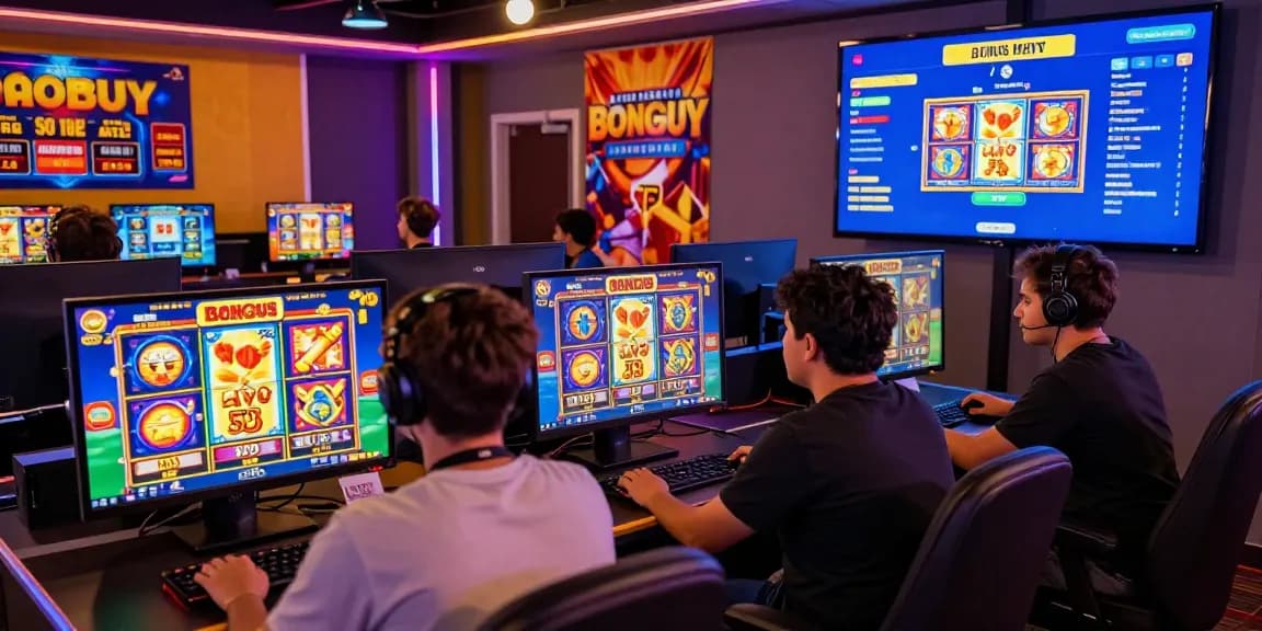 Engaged players at https://eliotsociety.org.uk/ exploring exciting Bonus Buy slots in a vibrant digital casino environment.