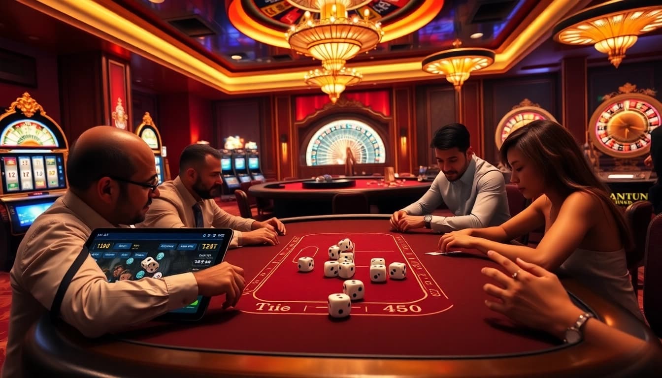 Players engaging with dice at TÀI XỈU MD5, showcasing thrilling online gambling experience at https://taixiumd5.fan/.