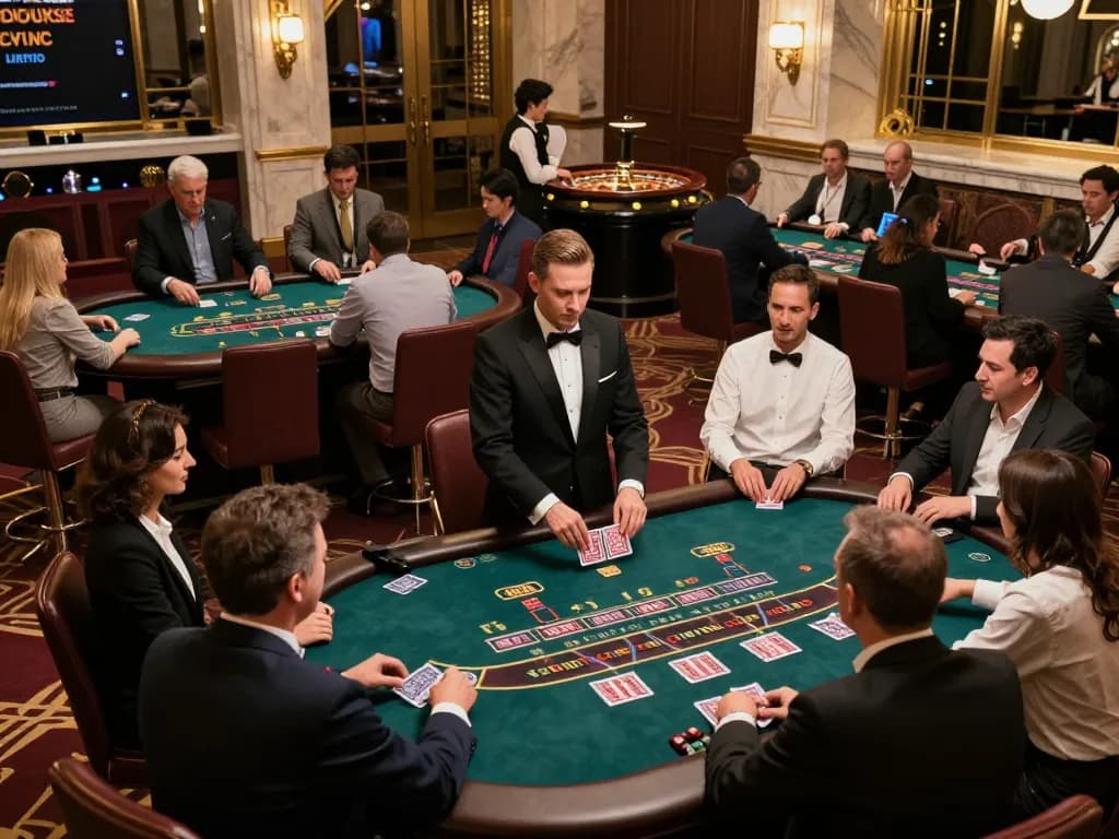 Experience luck8 live casino action with players engaged in exciting games like Blackjack and Roulette.
