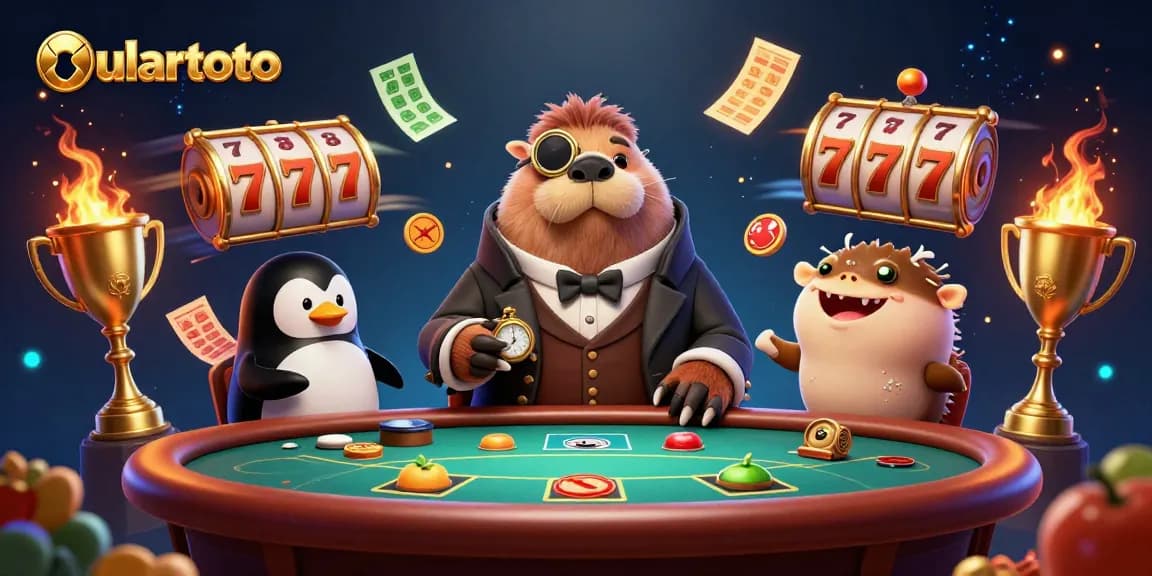 Engage with ulartoto while enjoying vibrant underwater casino action in this captivating illustration.