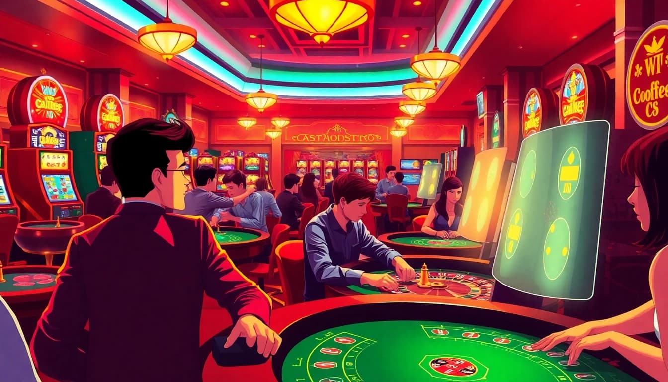 在鉅城娛樂城內，玩家在熱鬧的桌遊中享受刺激的賭場體驗。
