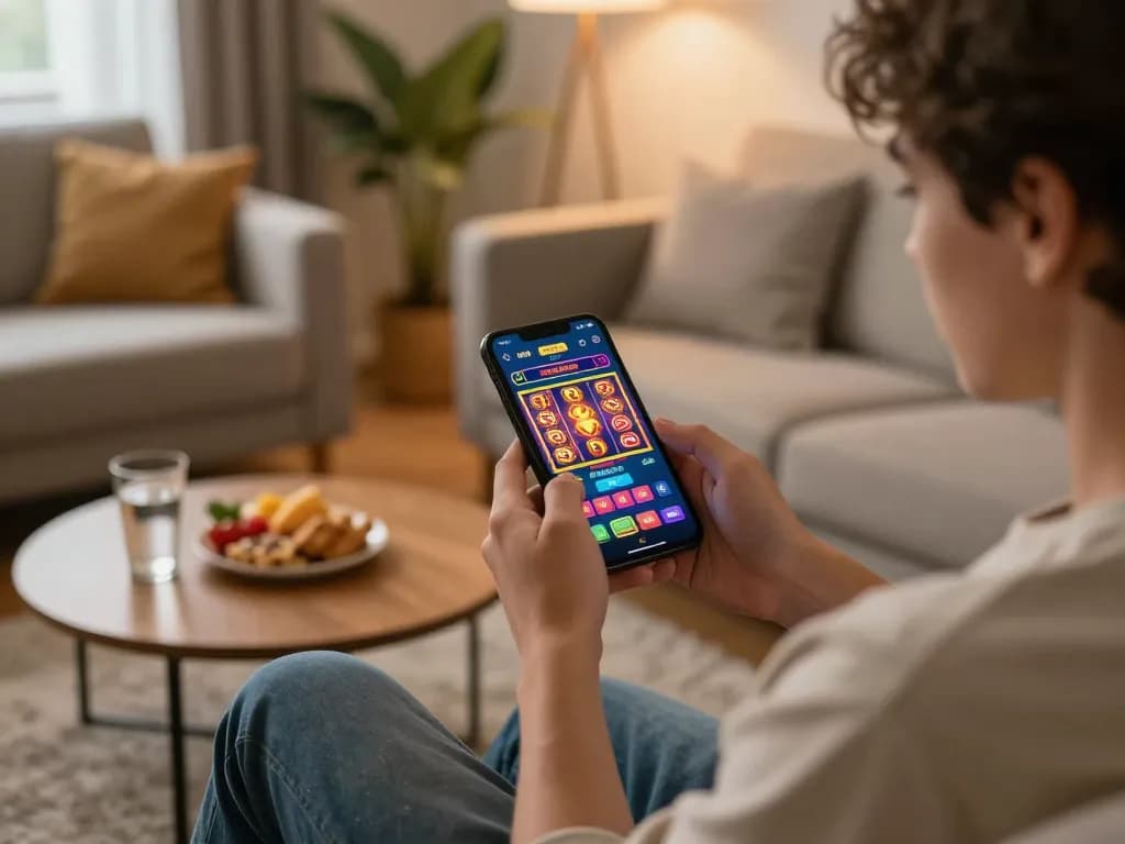 Play slots on Go88 mobile app while relaxing at home with snacks.