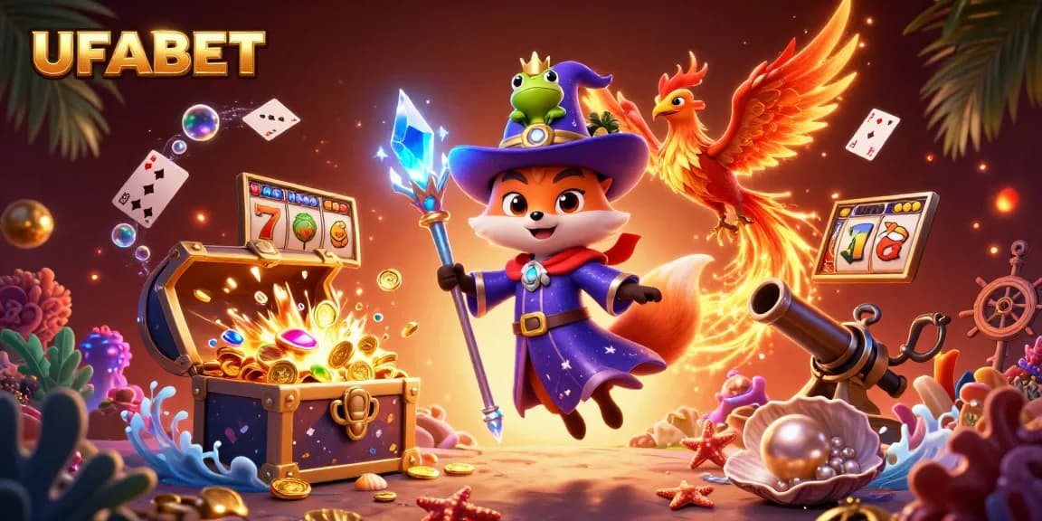 Experience the thrill of UFABET gaming with vibrant slots, mystical characters, and gold treasures.