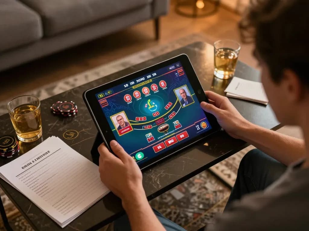 Engaging online gaming experience with the lv88 platform, showcasing a player immersed in a live dealer game.