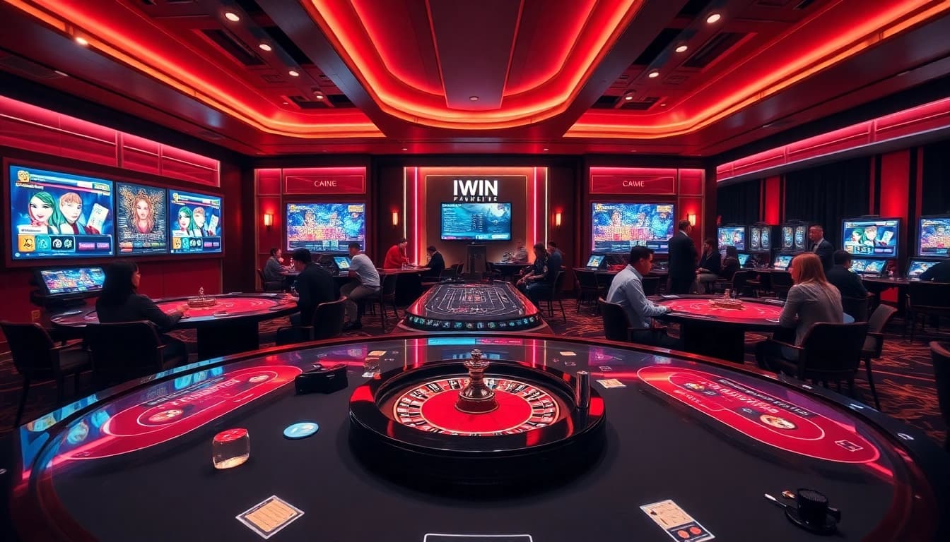 Exciting IWIN online casino environment showcasing tai iwin gaming experience with diverse players and elegant game interfaces.