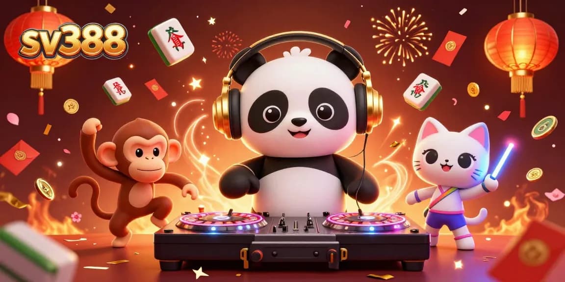 Engage in live betting on sv388 with dynamic 3D casino characters and festive elements.