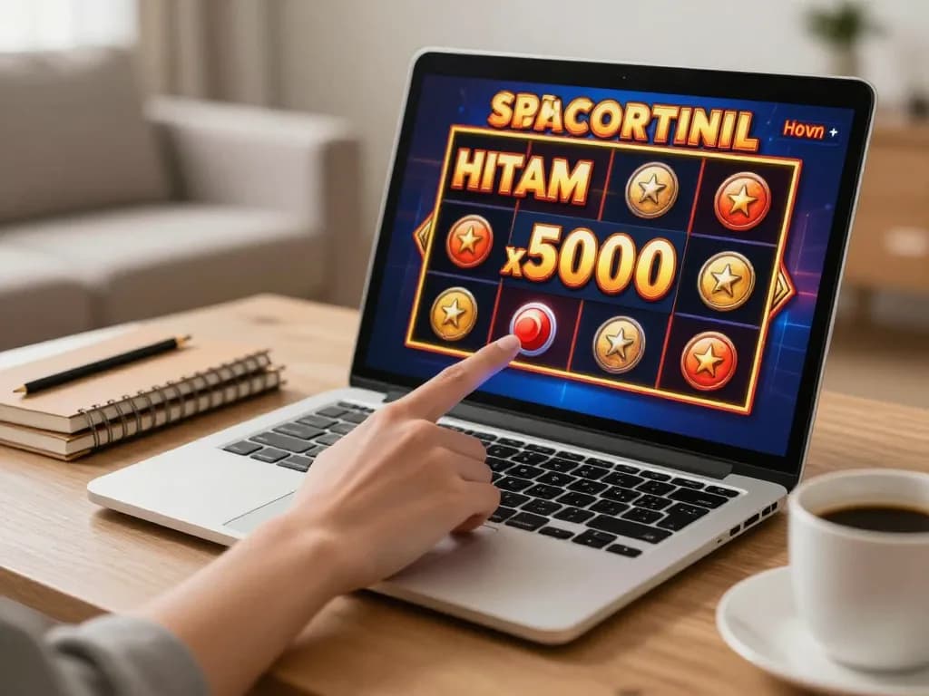 Player engaging with the Scatter Hitam x5000 game online to explore winning strategies on rankthevoteok.
