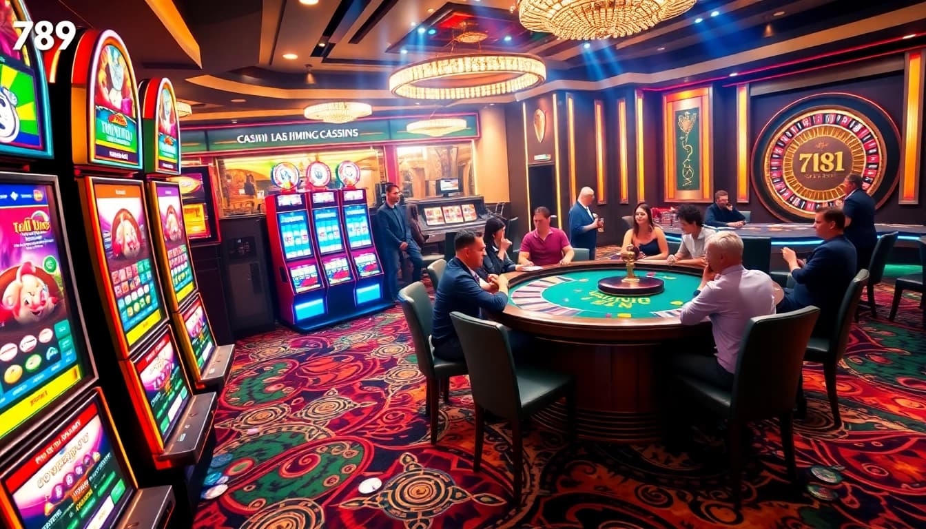 Experience thrilling gameplay at 789club with vibrant casino tables and enthusiastic players.