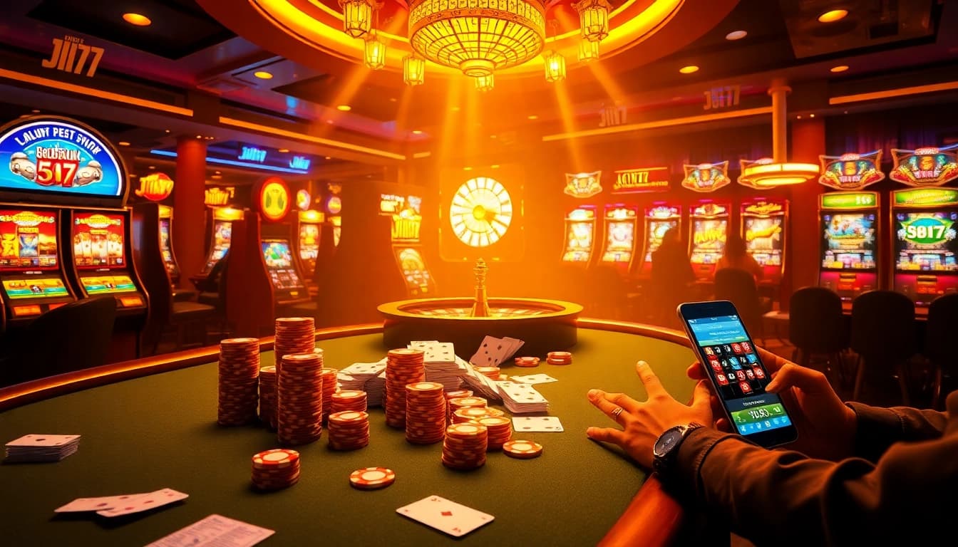 Experience the thrill of Jili777 with vibrant gaming tables and engaging casino scenarios.