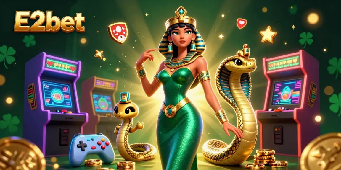 Experience the excitement of E2bet with thrilling casino elements and game visuals.