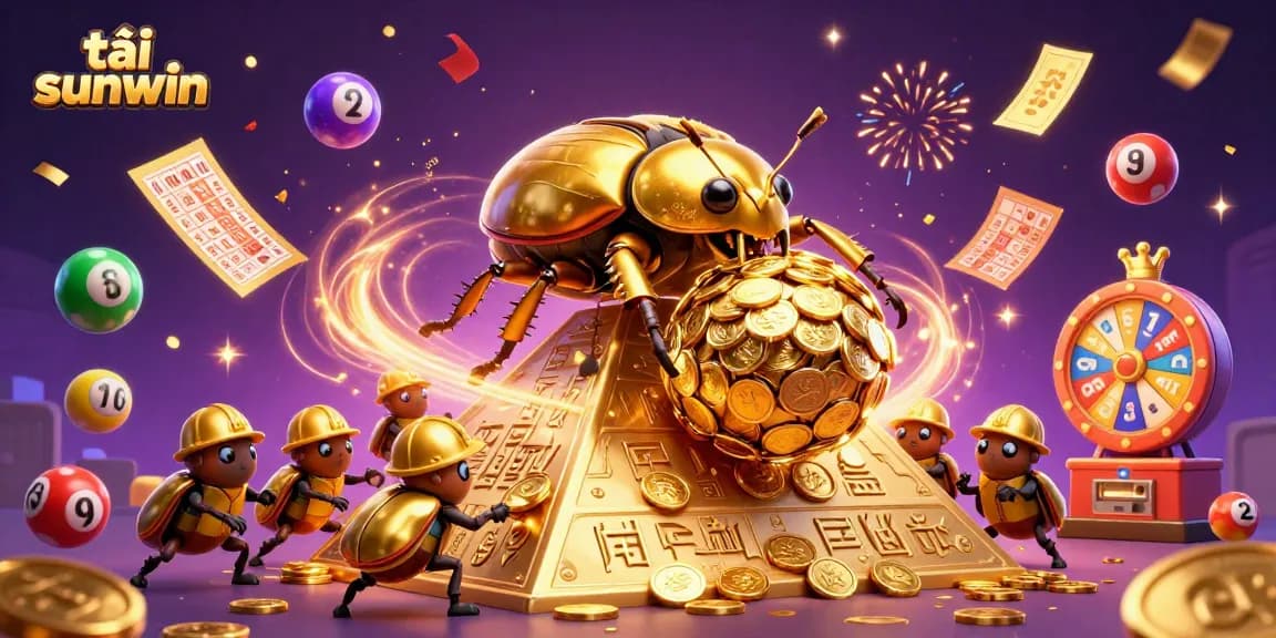 Experience excitement as you tải sunwin and enjoy a vibrant casino adventure with golden beetles and lottery elements.