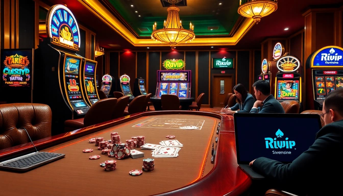 Players engaging with exciting games at Rikvip, a top-ranking online gambling platform.