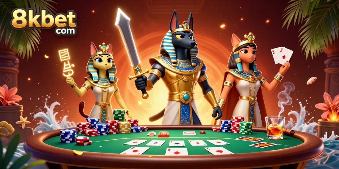 Engage in thrilling gaming at 8xbet com, where ancient Egyptian warriors bring poker to life with vibrant, dynamic gambling action.