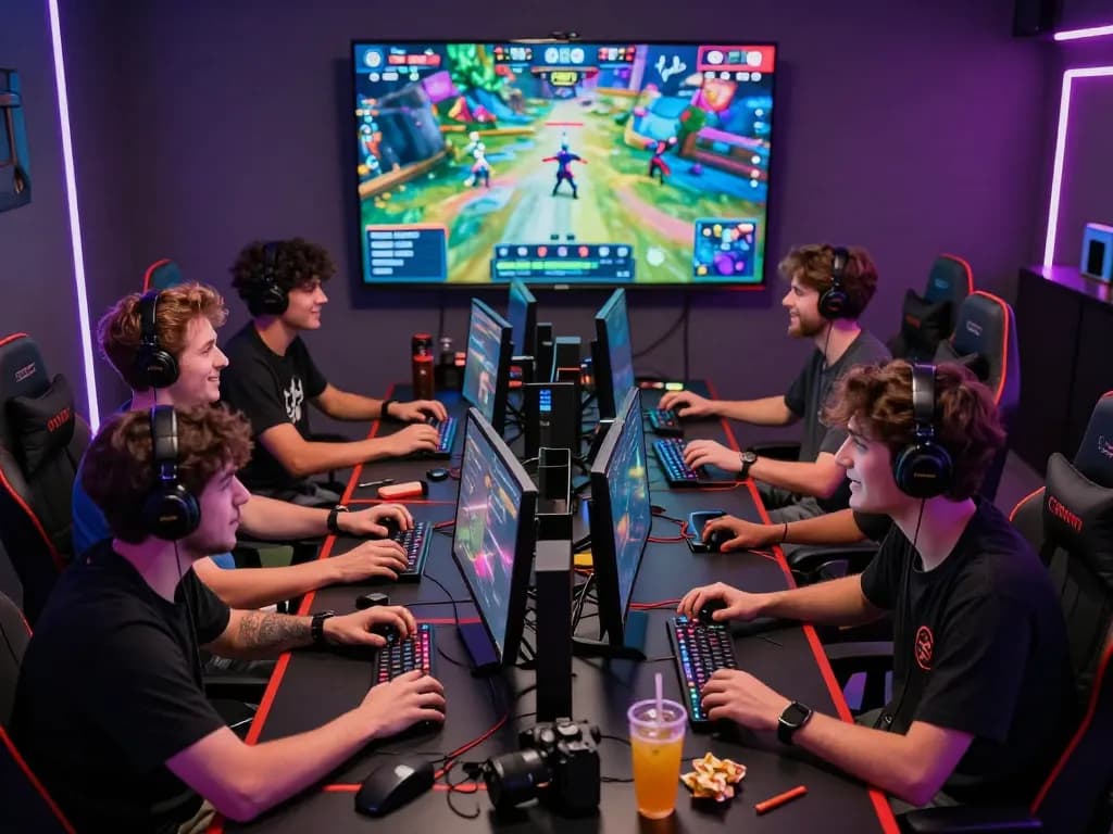 Exciting online gaming scene with friends enjoying 789P gaming interface, showcasing vibrant atmosphere.