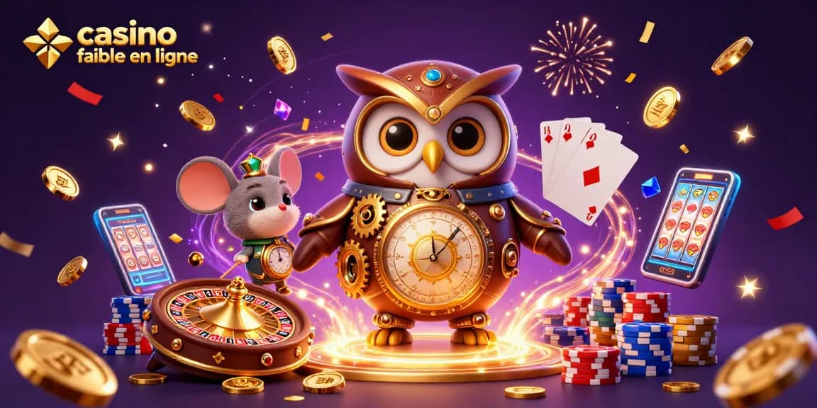Play and win at casino fiable en ligne with vibrant 3D illustration showcasing steampunk elements and classic games
