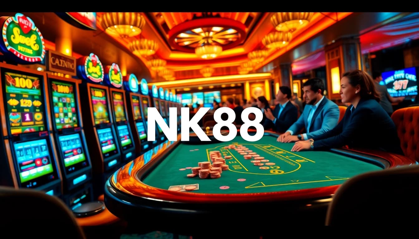 Players engaging in thrilling casino games at NK88, showcasing excitement and strategy.
