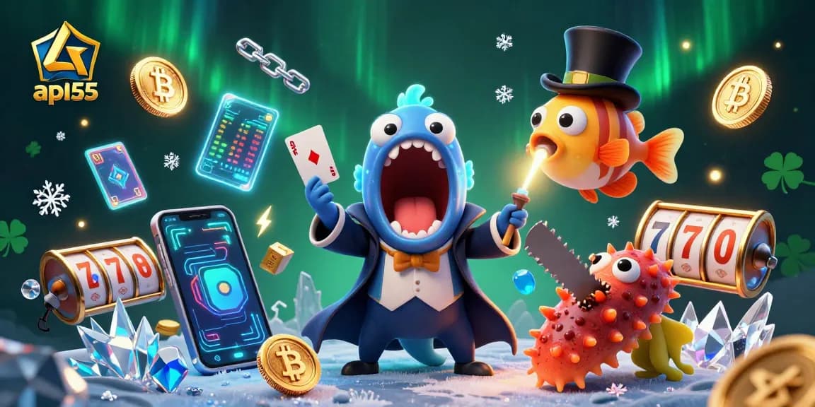 api55 brings excitement with a vibrant underwater card game scene featuring crypto coins and magic