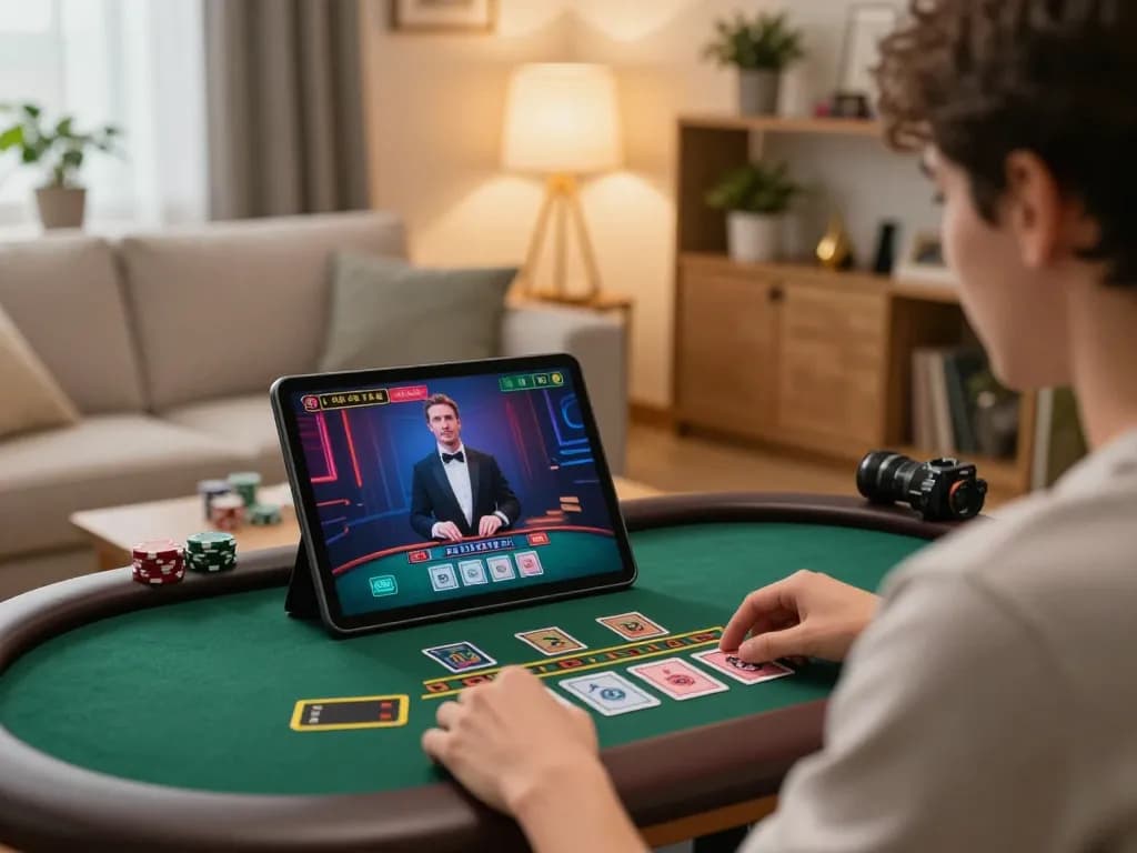 Experience thrilling online gaming at God55 with live dealer tables in a comfortable home setting.
