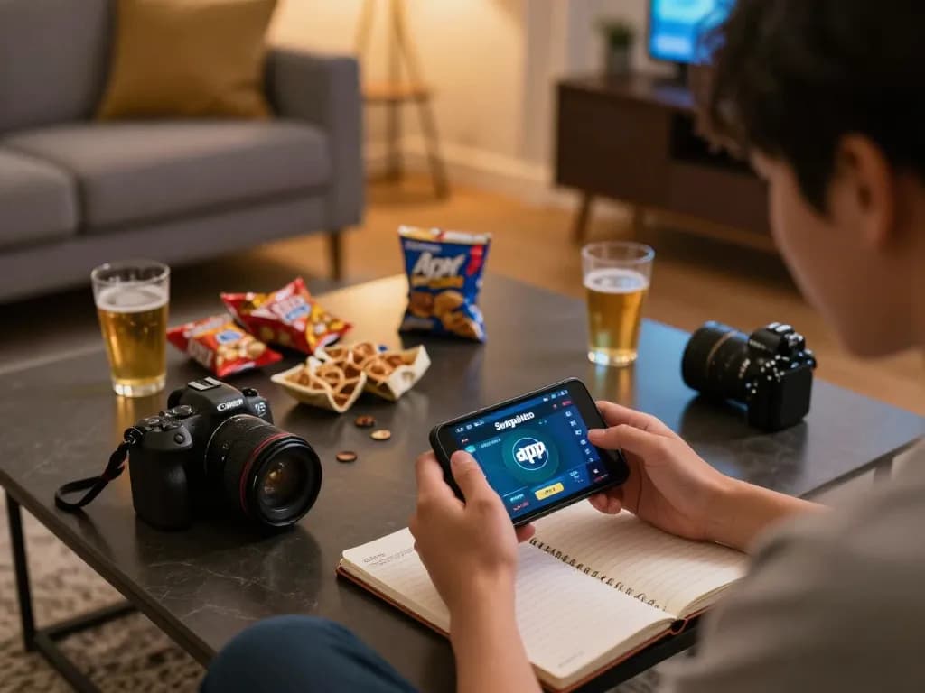 Engaging gameplay on apk sungaitoto app during a cozy home gaming session.