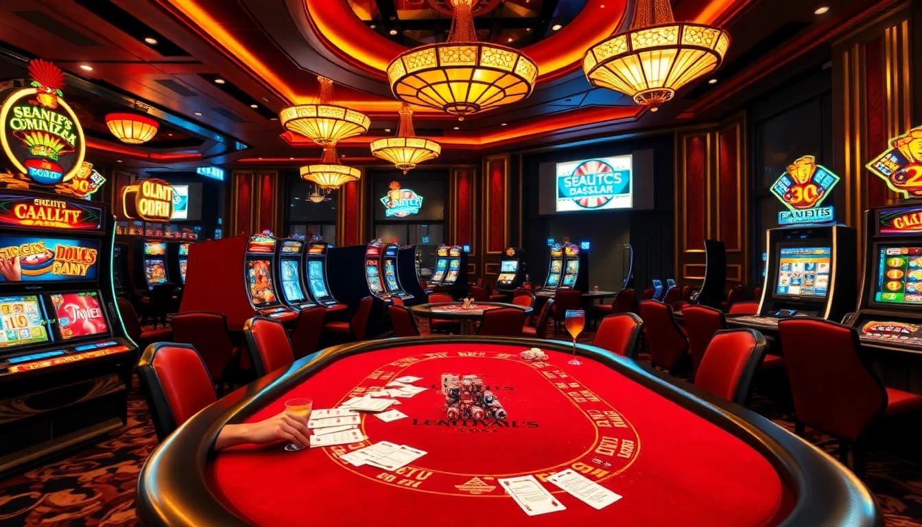 Players enjoy intense poker action at Goal123's casino, highlighting vibrant gaming.