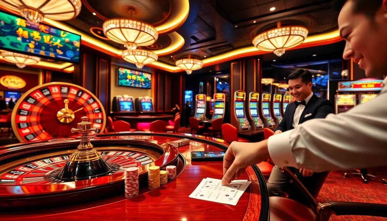 Strategic betting action at Nhà cái uy tín hàng đầu châu Á live casino with professional dealer