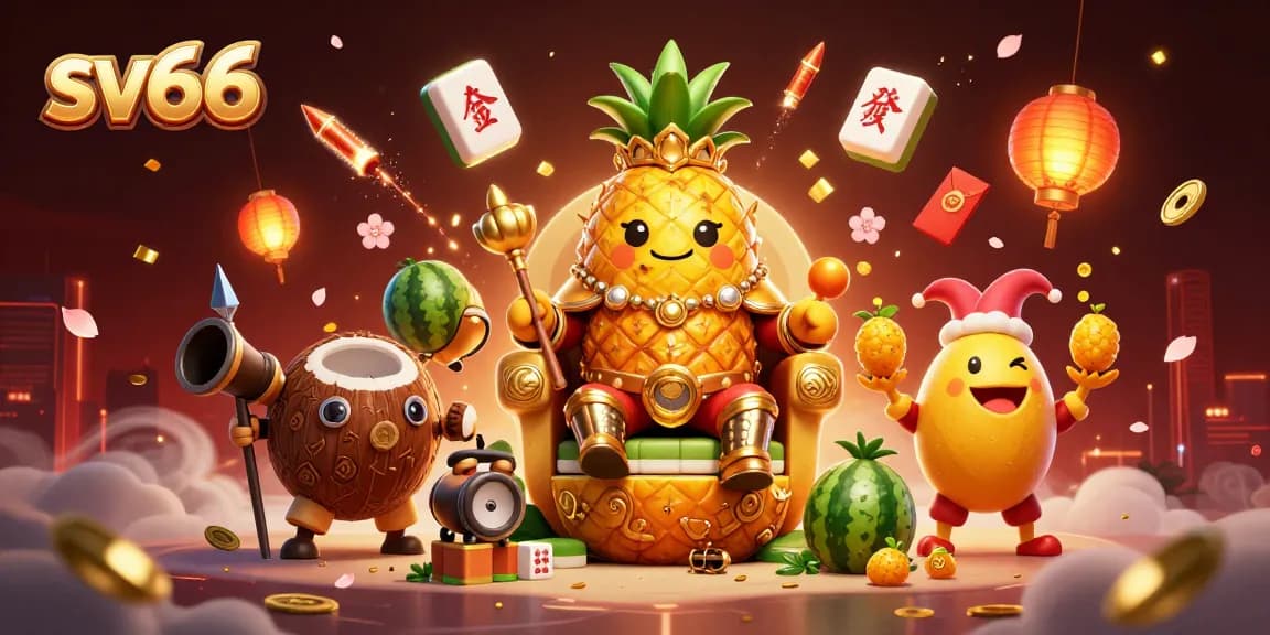 Experience the vibrant sv66 casino scene featuring animated characters and festive gambling elements.