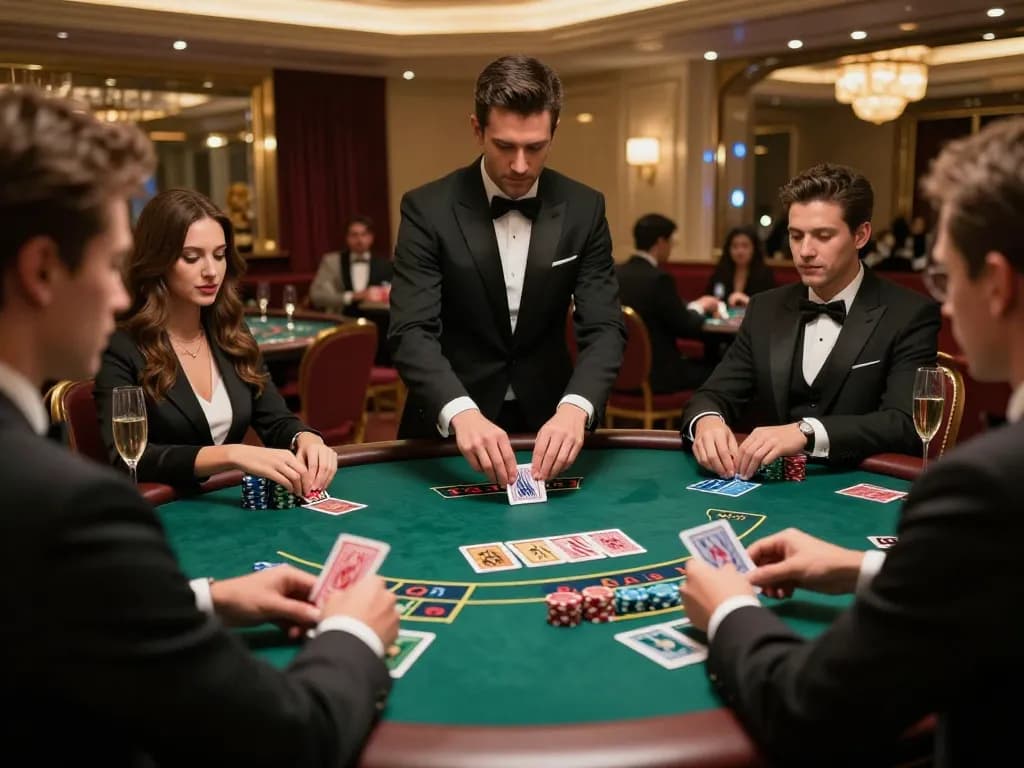 Experience the excitement of blackjack at tt88n0hu com in a sophisticated casino setting.