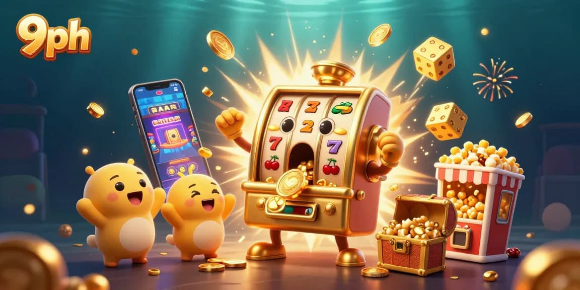 Experience the thrill of winning at 9ph with energetic slot machines and vibrant gaming elements.